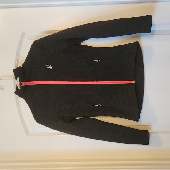 Women's Spyder Black Full‎ Zip-Up Jacket Size Small - Picture 1 of 6